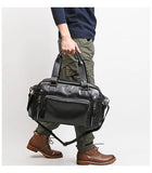 Men Travel Bags High Quality PU Leather Handbags Casual Vintage Shoulder Bag Laptop Bags Black Brown Luggage Hand Bag