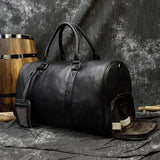 Fashion Genuine Leather Travel Duffel Man Unisex Soft Cow Leather Business Big Travel Bag Luggage Weekend Bag Large Shoulder Bag