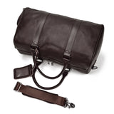 Fashion Genuine Leather Travel Duffel Man Unisex Soft Cow Leather Business Big Travel Bag Luggage Weekend Bag Large Shoulder Bag