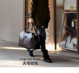 Fashion Genuine Leather Travel Bag Men's Luggage Bags Large Male Duffle Bag weekend Women Shoulder Bag Big Tote Handbag Black