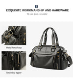 Men Travel Bags High Quality PU Leather Handbags Casual Vintage Shoulder Bag Laptop Bags Black Brown Luggage Hand Bag
