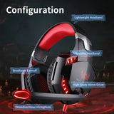 Wired Gaming Headsets Big Headphones with Led Light Mic Stereo Earphones Deep Bass for PC Computer Gamer Laptop PS4 New X-BOX