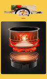 12V 24V Portable Electric Rice Cooker 2L Timing Reservation Food Heating Cooking Steamer Soup Stew Pot Steamer Cooker