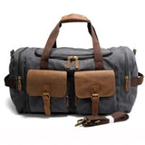 Fashion Genuine Leather Travel Bag Men's Luggage Bags Large Male Duffle Bag weekend Women Shoulder Bag Big Tote Handbag Black