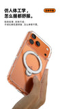 Suitable for iPhone 17,16,15 series, 360° rotating transparent protective phone case with stand, shockproof and drop-resistant