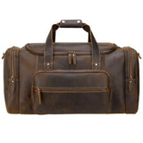 Large Travel Bag Genuine Leather Vintage Style Luggage Bags Men Male Duffle Bags Travelling Bag Weekender Bags for Man