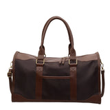 Elegant Leather Travel Bag – Adjustable, Large Capacity Weekend Bag with Zipper Closure and Durable Leather Straps