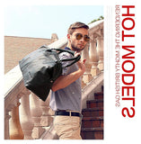 Fashion Genuine Leather Travel Bag Men's Luggage Bags Large Male Duffle Bag weekend Women Shoulder Bag Big Tote Handbag Black