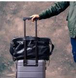 Organizers designers handmade genuine leather large-capacity men's travel bags outdoor fitness soft cow leather black handbag