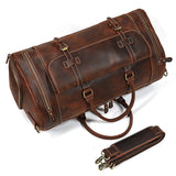 Large Travel Bag Genuine Leather Vintage Style Luggage Bags Men Male Duffle Bags Travelling Bag Weekender Bags for Man