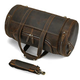 Large Travel Bag Genuine Leather Vintage Style Luggage Bags Men Male Duffle Bags Travelling Bag Weekender Bags for Man