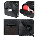 Genuine Split Leather Travel Bag for Men - Large Capacity Water-Resistant Gym Duffel Bag for Business Trip & Sports