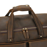 Large Travel Bag Genuine Leather Vintage Style Luggage Bags Men Male Duffle Bags Travelling Bag Weekender Bags for Man