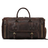 Large Travel Bag Genuine Leather Vintage Style Luggage Bags Men Male Duffle Bags Travelling Bag Weekender Bags for Man