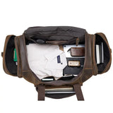 Large Travel Bag Genuine Leather Vintage Style Luggage Bags Men Male Duffle Bags Travelling Bag Weekender Bags for Man