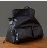 Organizers designers handmade genuine leather large-capacity men's travel bags outdoor fitness soft cow leather black handbag