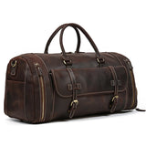 Large Travel Bag Genuine Leather Vintage Style Luggage Bags Men Male Duffle Bags Travelling Bag Weekender Bags for Man