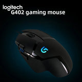 Logitech (G) G402 Gaming Mouse Esports Mechanical Competition Wired Mouse Tracking FPS Battle Royale for Big Hands