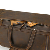 Large Travel Bag Genuine Leather Vintage Style Luggage Bags Men Male Duffle Bags Travelling Bag Weekender Bags for Man