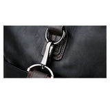 Genuine Split Leather Travel Bag for Men - Large Capacity Water-Resistant Gym Duffel Bag for Business Trip & Sports