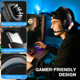 Headphones 3.5mm Wired Gaming Headset Earphones Music For PS4 Play Station 4 Game PC Chat Computer With Microphone