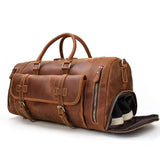 Large Travel Bag Genuine Leather Vintage Style Luggage Bags Men Male Duffle Bags Travelling Bag Weekender Bags for Man