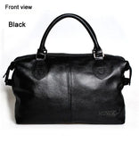 Fashion Genuine Leather Travel Bag Men's Luggage Bags Large Male Duffle Bag weekend Women Shoulder Bag Big Tote Handbag Black