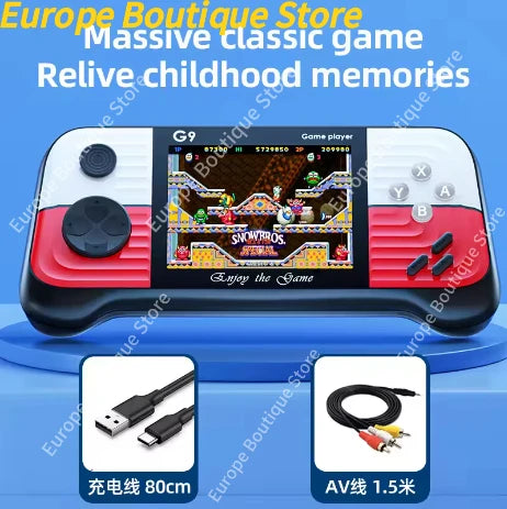 2025 G9 Game Console 3 Inch Screen Handheld Portable Support 2 Players Video Gaming Machine for Kids