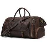 Large Travel Bag Genuine Leather Vintage Style Luggage Bags Men Male Duffle Bags Travelling Bag Weekender Bags for Man