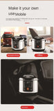 12V 24V Portable Electric Rice Cooker 2L Timing Reservation Food Heating Cooking Steamer Soup Stew Pot Steamer Cooker