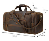 Large Travel Bag Genuine Leather Vintage Style Luggage Bags Men Male Duffle Bags Travelling Bag Weekender Bags for Man