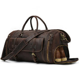 Large Travel Bag Genuine Leather Vintage Style Luggage Bags Men Male Duffle Bags Travelling Bag Weekender Bags for Man