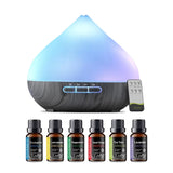 500ml Ultrasonic Air Humidifier Aromatherapy mist Essential Oil Diffusers 14 multicolor LED night lights with 6 oils for home