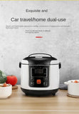 12V 24V Portable Electric Rice Cooker 2L Timing Reservation Food Heating Cooking Steamer Soup Stew Pot Steamer Cooker