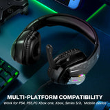 Headphones 3.5mm Wired Gaming Headset Earphones Music For PS4 Play Station 4 Game PC Chat Computer With Microphone