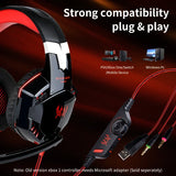 Wired Gaming Headsets Big Headphones with Led Light Mic Stereo Earphones Deep Bass for PC Computer Gamer Laptop PS4 New X-BOX