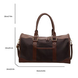 Elegant Leather Travel Bag – Adjustable, Large Capacity Weekend Bag with Zipper Closure and Durable Leather Straps