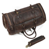 Large Travel Bag Genuine Leather Vintage Style Luggage Bags Men Male Duffle Bags Travelling Bag Weekender Bags for Man