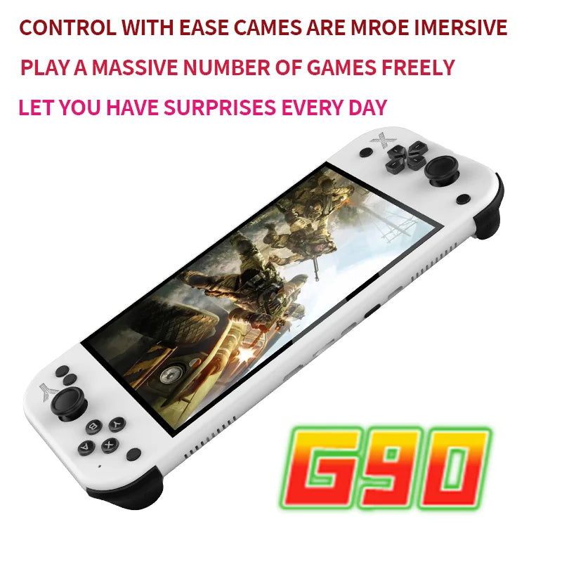 G90 7inch 64GB 4000mAh portable handheld game console arcade high-definition For PSP/PS1 nostalgic retro TV Gaming Controller
