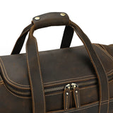 Large Travel Bag Genuine Leather Vintage Style Luggage Bags Men Male Duffle Bags Travelling Bag Weekender Bags for Man