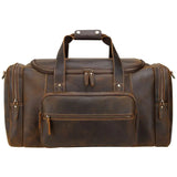 Large Travel Bag Genuine Leather Vintage Style Luggage Bags Men Male Duffle Bags Travelling Bag Weekender Bags for Man
