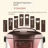 12V 24V Portable Electric Rice Cooker 2L Timing Reservation Food Heating Cooking Steamer Soup Stew Pot Steamer Cooker