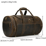 Large Travel Bag Genuine Leather Vintage Style Luggage Bags Men Male Duffle Bags Travelling Bag Weekender Bags for Man