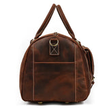 Large Travel Bag Genuine Leather Vintage Style Luggage Bags Men Male Duffle Bags Travelling Bag Weekender Bags for Man