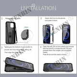 Case For iPhone 17 16 16e 15 14 13 12 11 Pro Max Plus Mini XS XR 8 Plus 8 7 SE Heavy Duty with Camera 360 Degree Kickstand Cover