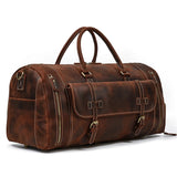 Large Travel Bag Genuine Leather Vintage Style Luggage Bags Men Male Duffle Bags Travelling Bag Weekender Bags for Man
