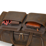 Large Travel Bag Genuine Leather Vintage Style Luggage Bags Men Male Duffle Bags Travelling Bag Weekender Bags for Man