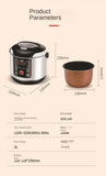 12V 24V Portable Electric Rice Cooker 2L Timing Reservation Food Heating Cooking Steamer Soup Stew Pot Steamer Cooker
