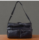 Organizers designers handmade genuine leather large-capacity men's travel bags outdoor fitness soft cow leather black handbag