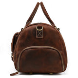 Large Travel Bag Genuine Leather Vintage Style Luggage Bags Men Male Duffle Bags Travelling Bag Weekender Bags for Man